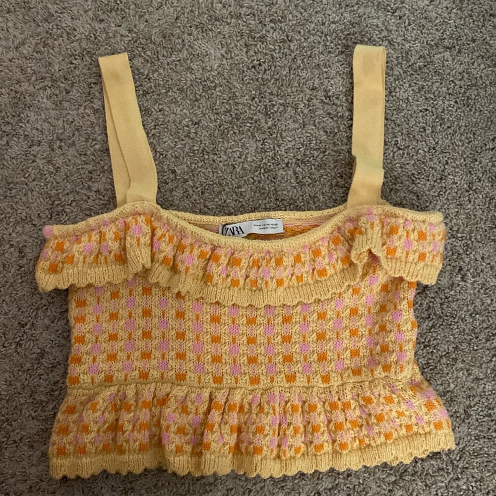Zara knit colorful top